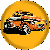Button 'Hot Rod' orange