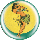 Button 'Hula Girl'