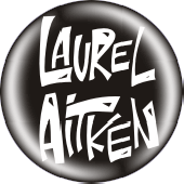 Button 'Laurel Aitken - Logo 1 white' *Ska*