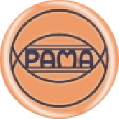 Button 'Pama - Orange'