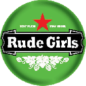 Button 'Rude Girls' green