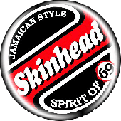 Button 'Skinhead - Red Stripe'