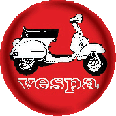 Button 'Vespa - Scooter' red
