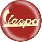 Button 'Vespa - Old Logo' burgundy