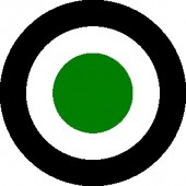 Pin 'Target' black/white/green