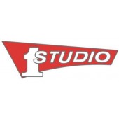 Pin 'Studio 1' red + white