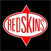PVC sticker 'Redskins - square'