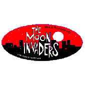 PVC sticker 'The Moon Invaders - oval-red'