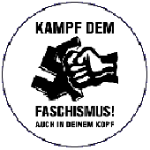 PVC sticker 'Kampf Dem Faschismus - round'