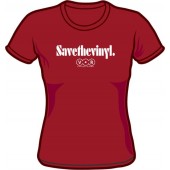 Girlie Shirt 'Save The Vinyl - V.O.R.' red, all sizes