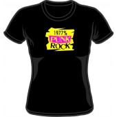 Girlie Shirt '1977% Punk Rock' - black, all sizes