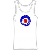 Girlie Tank Top 'Brushed Target' white, all sizes