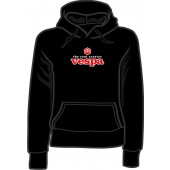 girlie hooded jumper 'Vespa - The Real Scooter' black all sizes