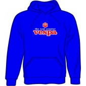hooded jumper 'Vespa - The real Scooter' royalblue, all sizes