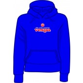 girlie hooded jumper 'Vespa - The Real Scooter' royal blue all sizes