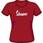 Girlie Shirt 'Vespa - Vintage Logo' burgundy, all sizes