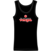 Girlie tanktop 'Vespa - The Real Scooter' black, all sizes