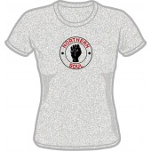 Girlie shirt 'Northern Soul' red/black on heather grey, all sizes