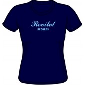 Girlie Shirt 'Revilot Records' navy, all sizes