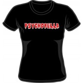 Girlie Shirt 'Psychobella' black, all sizes