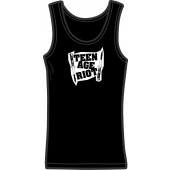 Girlie tanktop 'Teenage Riot' black, all sizes