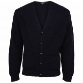 Relco Waffle Cardigan navy, sizes S - 3XL