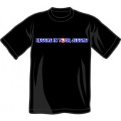 T-Shirt 'Reggae In Your Jeggae' b/r/w on black, all sizes