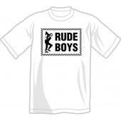 T-Shirt 'Rude Boys' all sizes white
