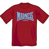 T-Shirt 'Madness' burgundy, all sizes