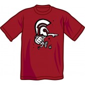T-Shirt 'CHema Skandal! - Trojan Warrior' burgundy - sizes S