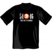 T-Shirt '54 - 46 Was My Number' black - sizes S - 3XL