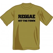 T-Shirt 'Reggae Hit The Town' olive green - sizes S - XXL