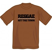 T-Shirt 'Reggae Hit The Town' chestnut brown - sizes S - XXL