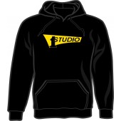hooded jumper 'Studio One - Yellow Logo' black - sizes S - 3XL