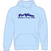 hooded jumper 'Partylöwe-Nr.1' all sizes
