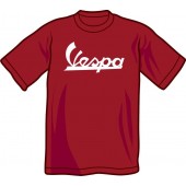 T-Shirt 'Vespa - Vintage Logo' - burgundy, all sizes