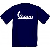 T-Shirt 'Vespa - Vintage Logo' navy blue, all sizes