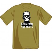 T-Shirt 'Back From The Grave' olive green, all sizes