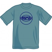 T-shirt 'Pama Records' steel blue, all sizes