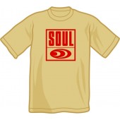 T-shirt 'Soul Rec.' sand colour, all sizes