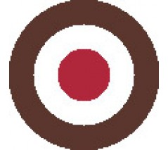pin 'Target brown/white/red'