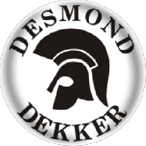 Button 'Desmond Dekker - Logo b/w' *Ska*