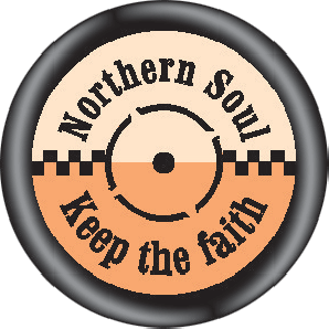 Button 'Northern Soul - Keep The Faith' schwarz