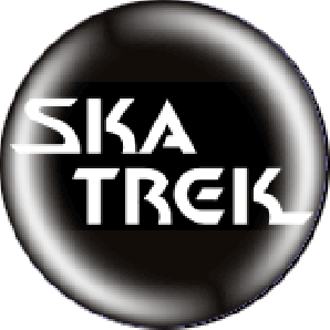Button 'Ska Trek - Logo - white on black' *Ska*