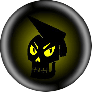 Button 'Psychobilly Skull'