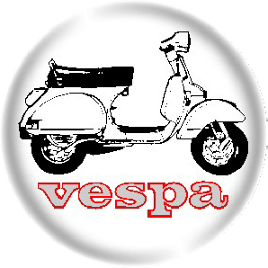 Button 'Vespa - Scooter'