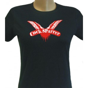Girlie Shirt 'Cock Sparrer' - black, Gr. S - XL