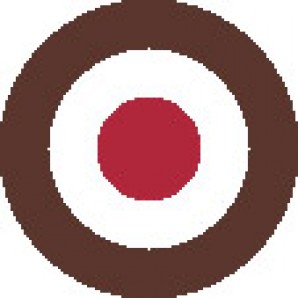 Pin 'Target braun/weiß/rot'