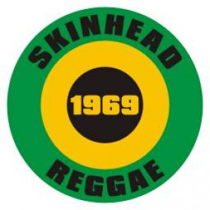 Button 'Skinhead Reggae'  grün/schwarz/gelb