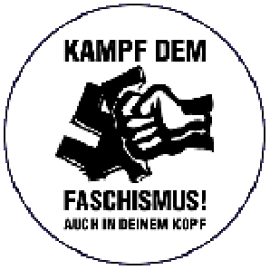 PVC-Aufkleber 'Kampf Dem Faschismus - rund'